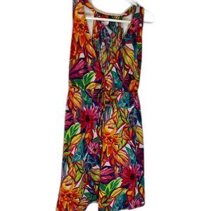 Lauren Ralph Lauren Women's Tropicalcore Beachy Multicolored Racerback Dress XS
